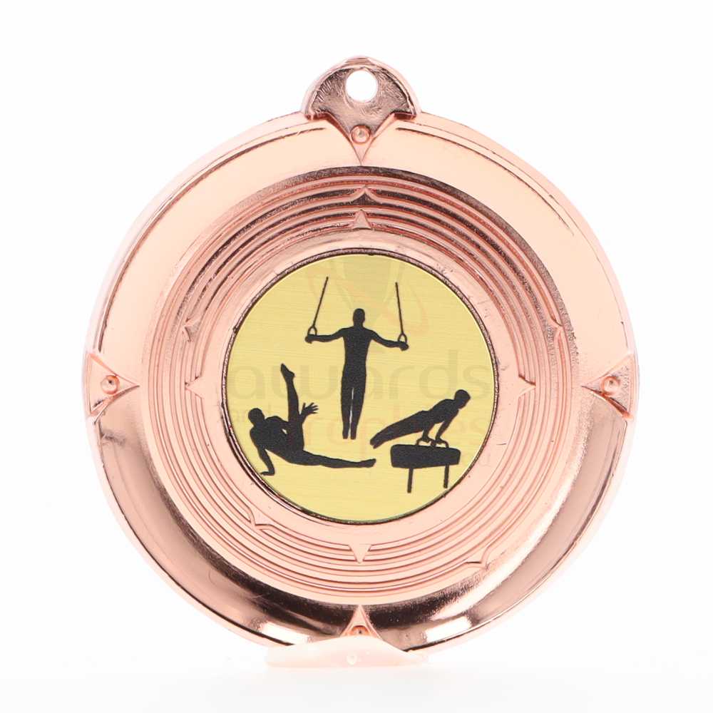 Deluxe Gymnastics Male Medal 50mm Bronze