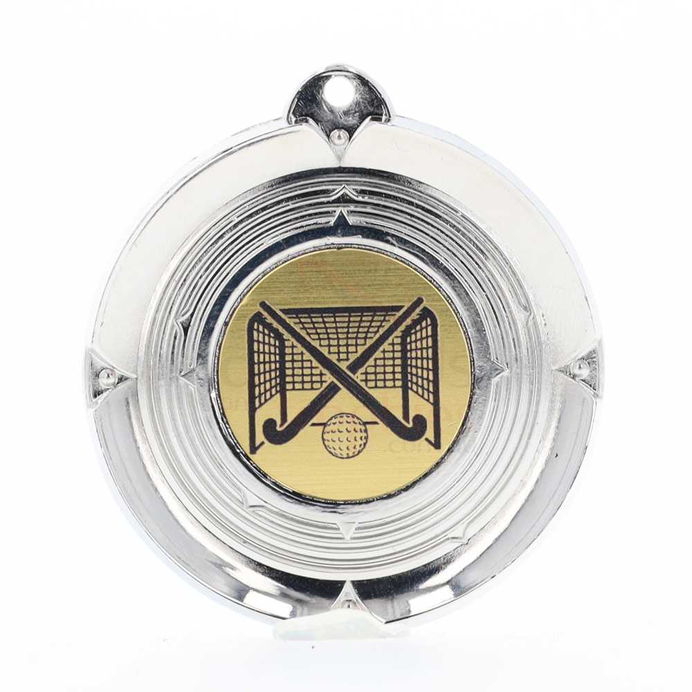 Deluxe Hockey Medal 50mm Silver