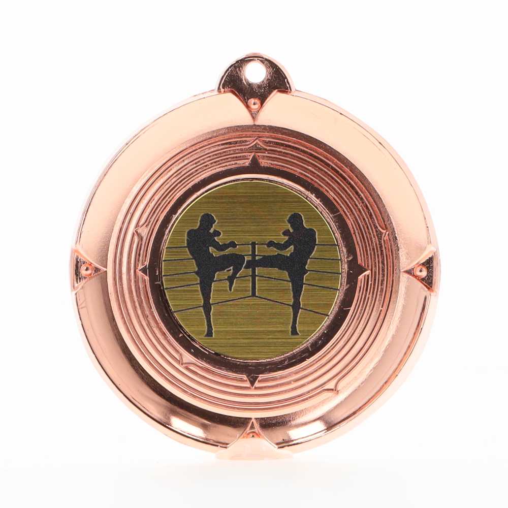 Deluxe Kickboxing Medal 50mm Bronze