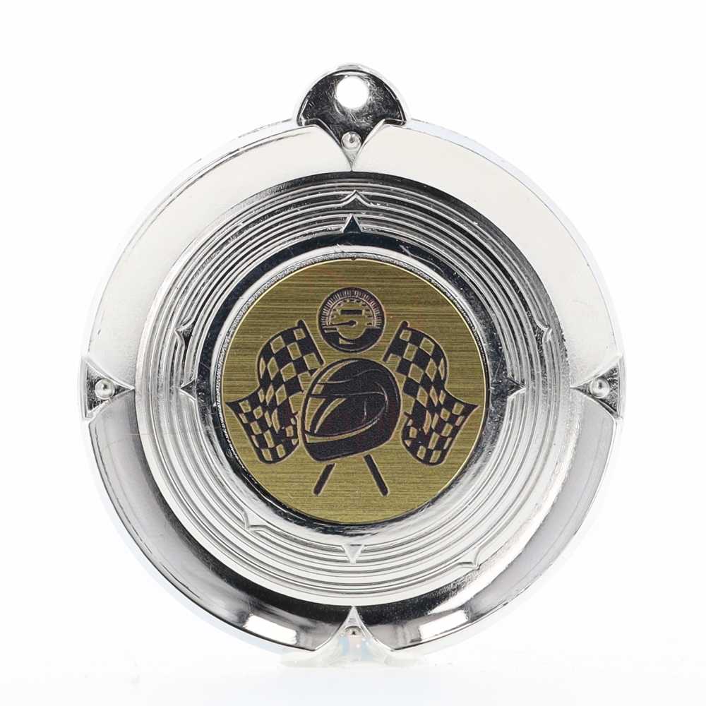 Deluxe Motorsport Medal 50mm Silver