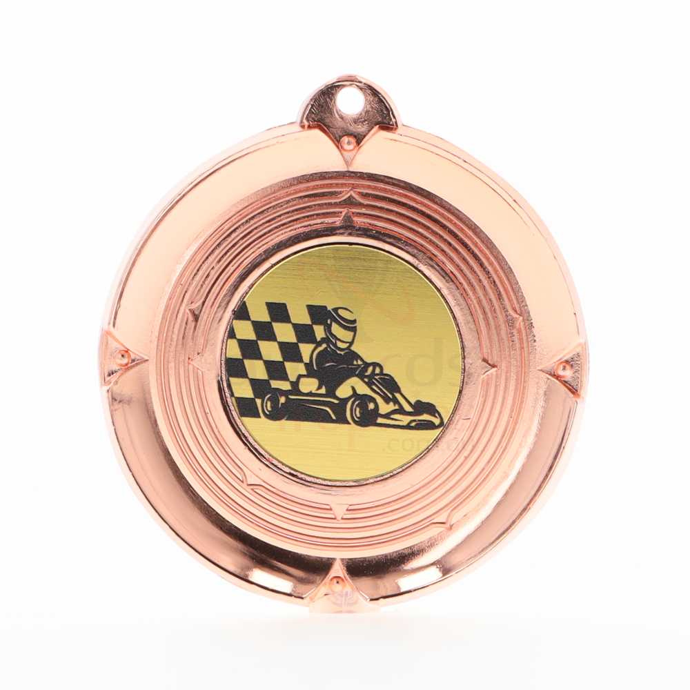 Deluxe Go Karting Medal 50mm Bronze