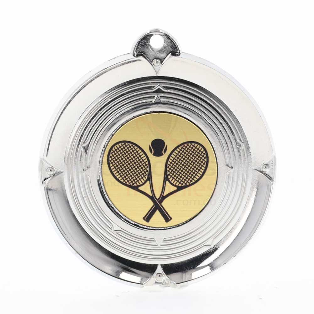 Deluxe Tennis Medal 50mm Silver