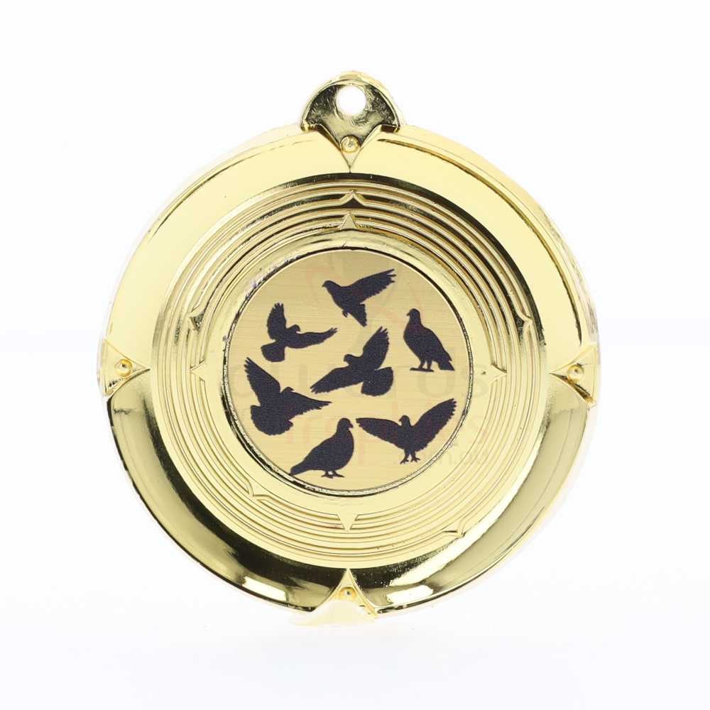 Deluxe Pigeon Medal 50mm Gold