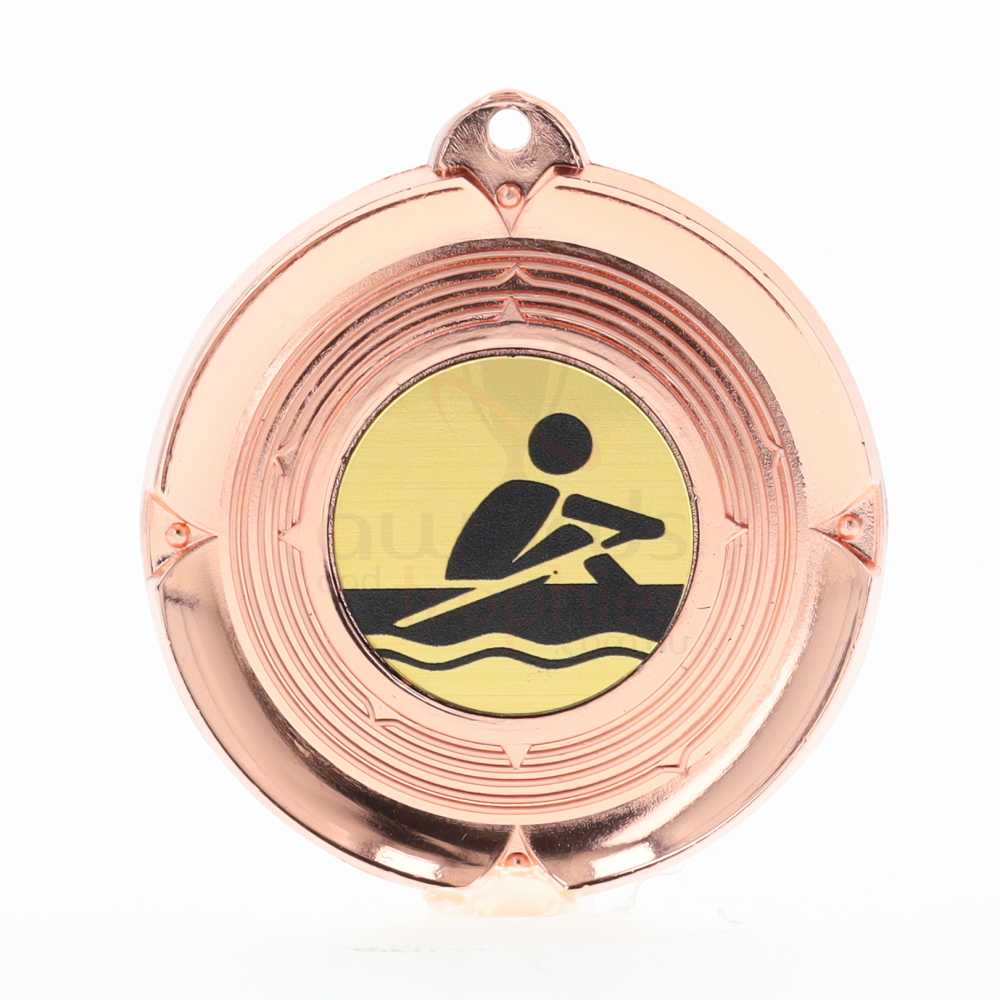 Deluxe Rowing Medal 50mm Bronze