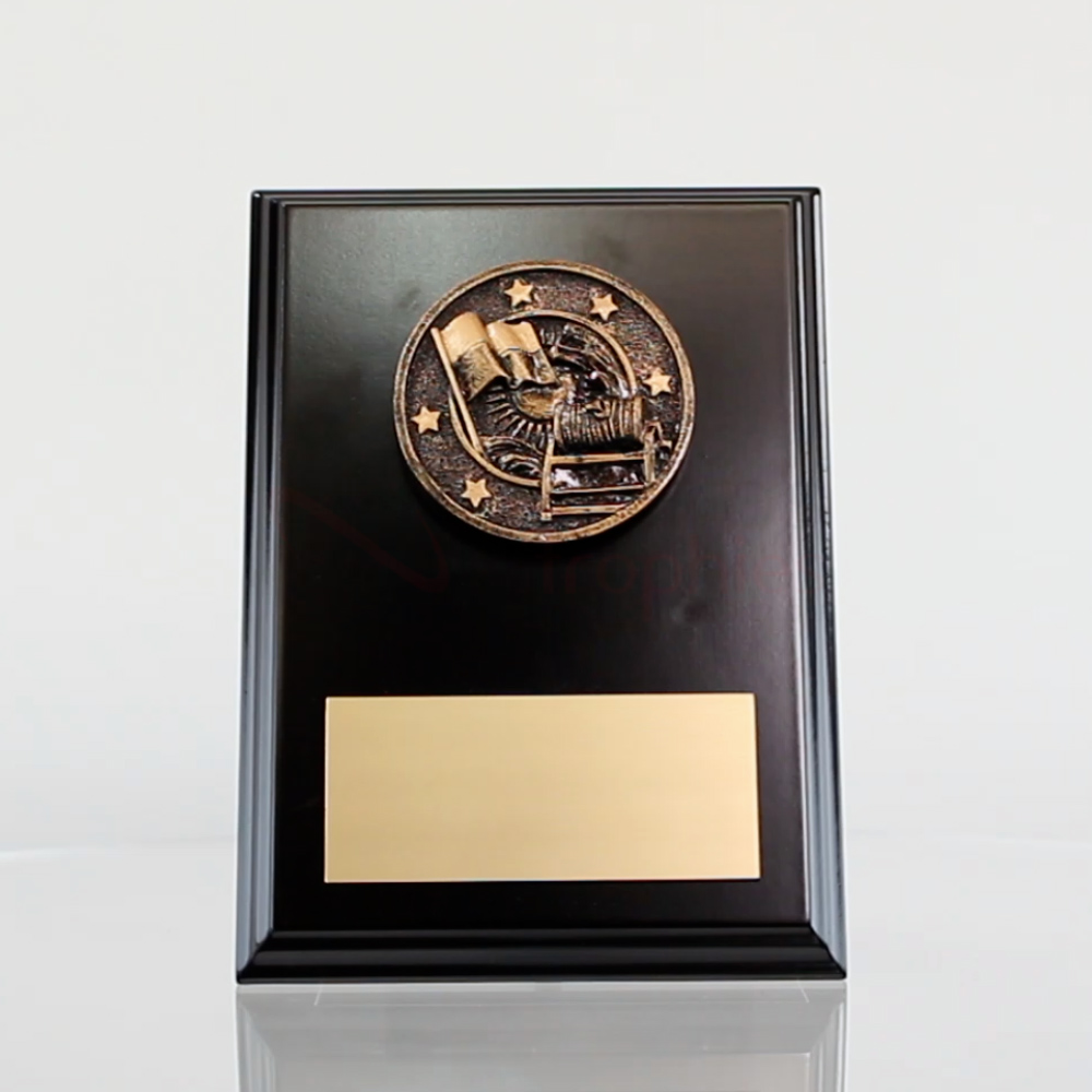 Spartan Lifesaving Black Plaque 150mm