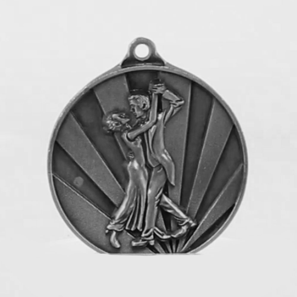 Sunrise Dance Couple Medal 50mm Silver