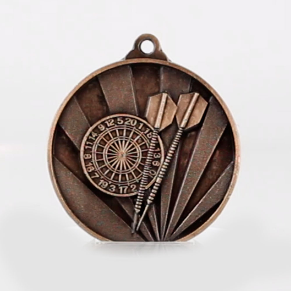 Sunrise Darts Medal 50mm Bronze