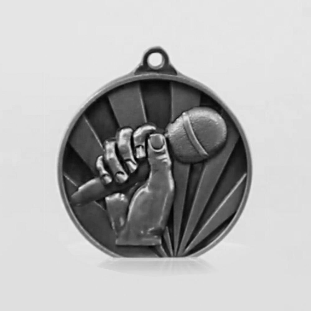 Sunrise Microphone Medal 50mm Silver