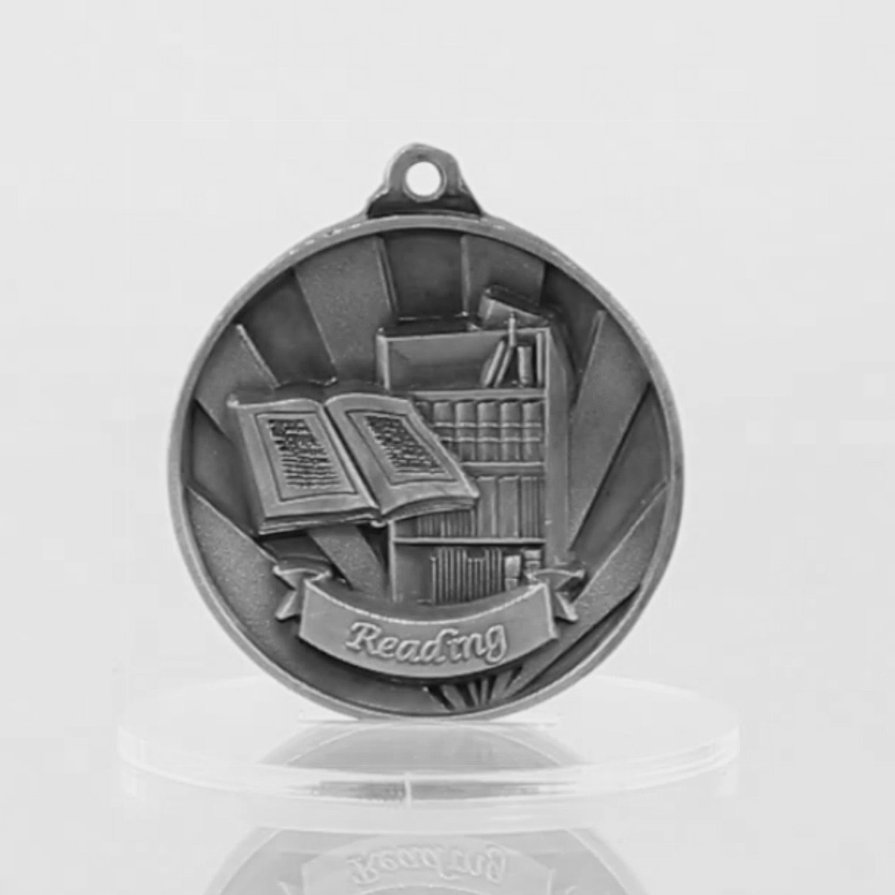 Sunrise Reading Medal 50mm Silver