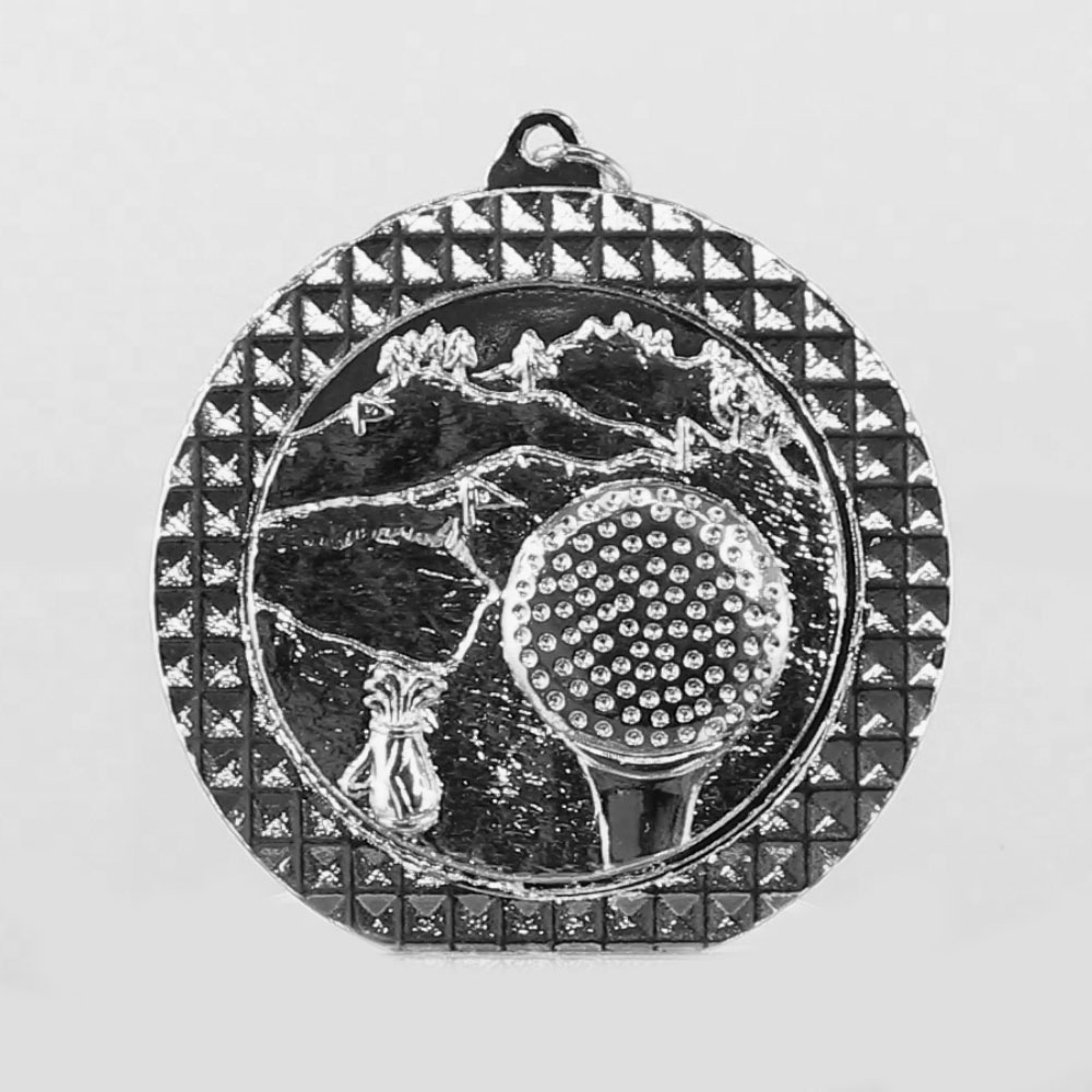 Golf Facet Medal Silver 70mm