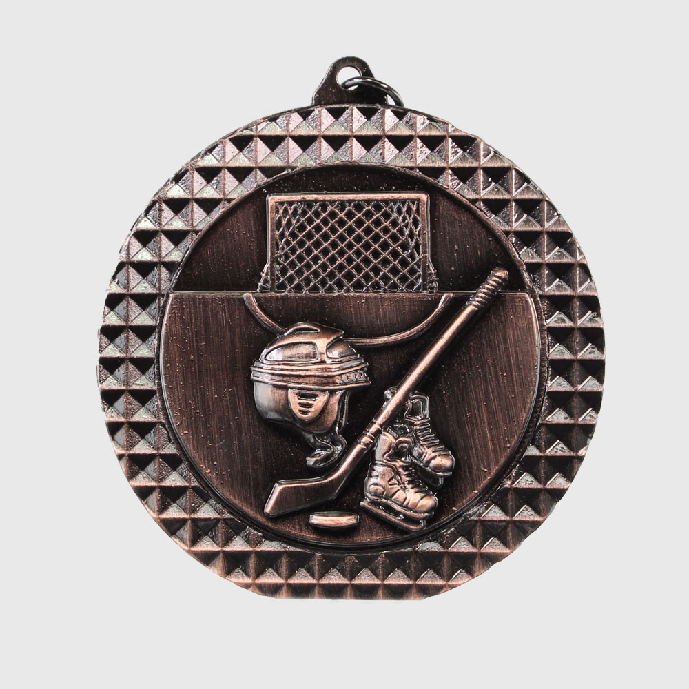 Ice Hockey Facet Medal Bronze 70mm