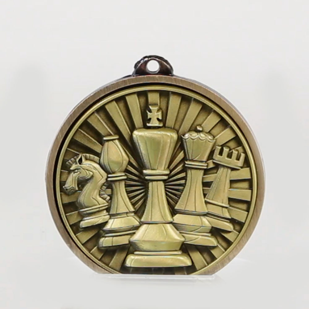 Triumph Chess Medal 55mm Gold