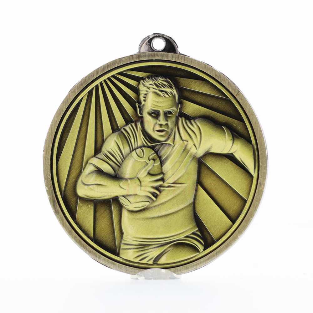 Triumph Rugby Male Medal 55mm Gold