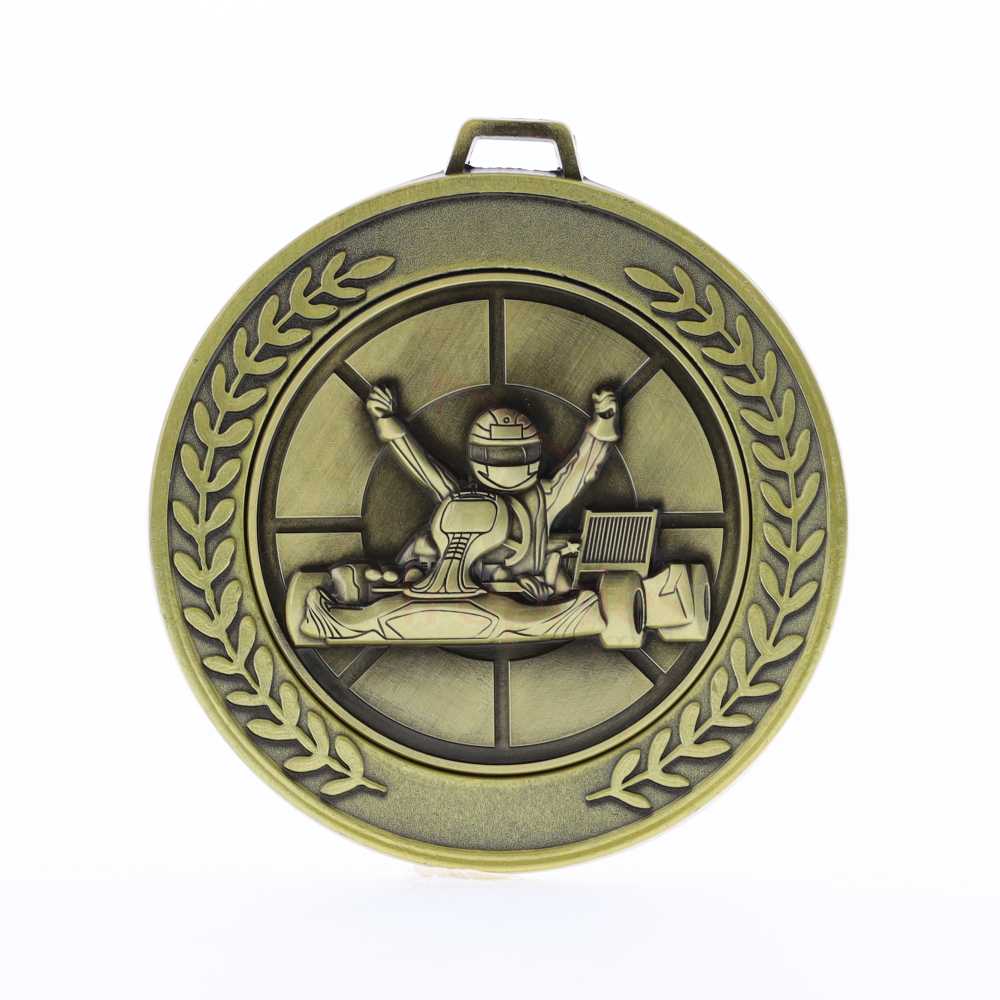 Heavyweight Go Kart Medal 70mm Gold