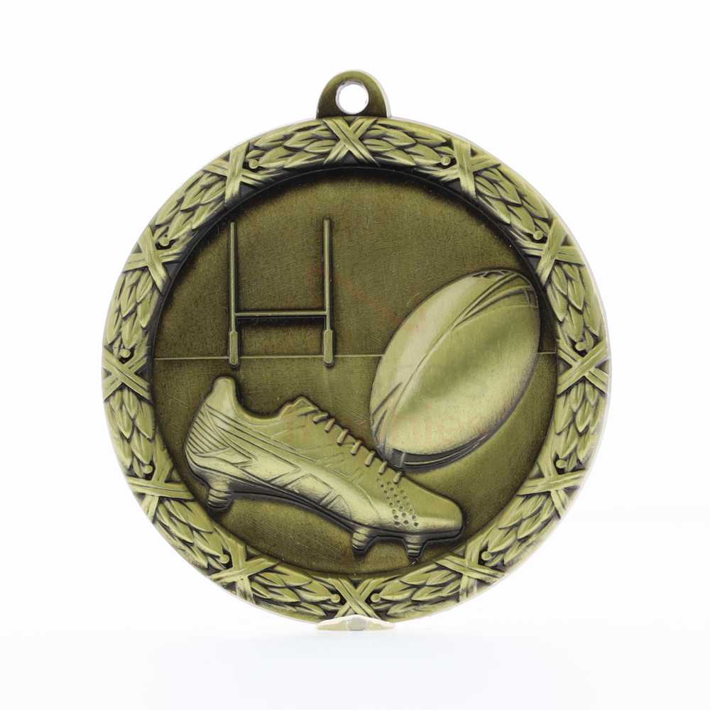 Rugby Derby Medal Gold 64mm