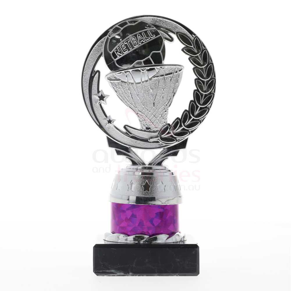 Netball Torch Silver/Purple 165mm