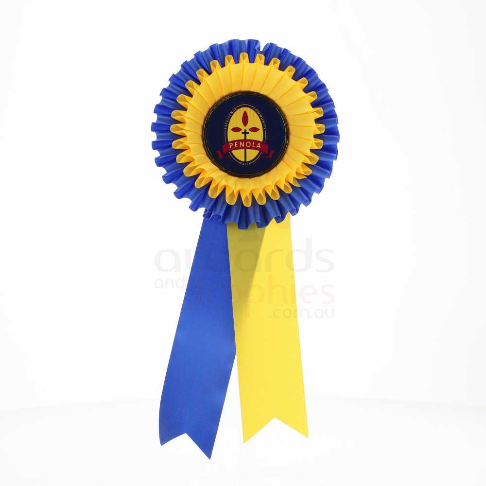 Rosette Blue Yellow 250mm