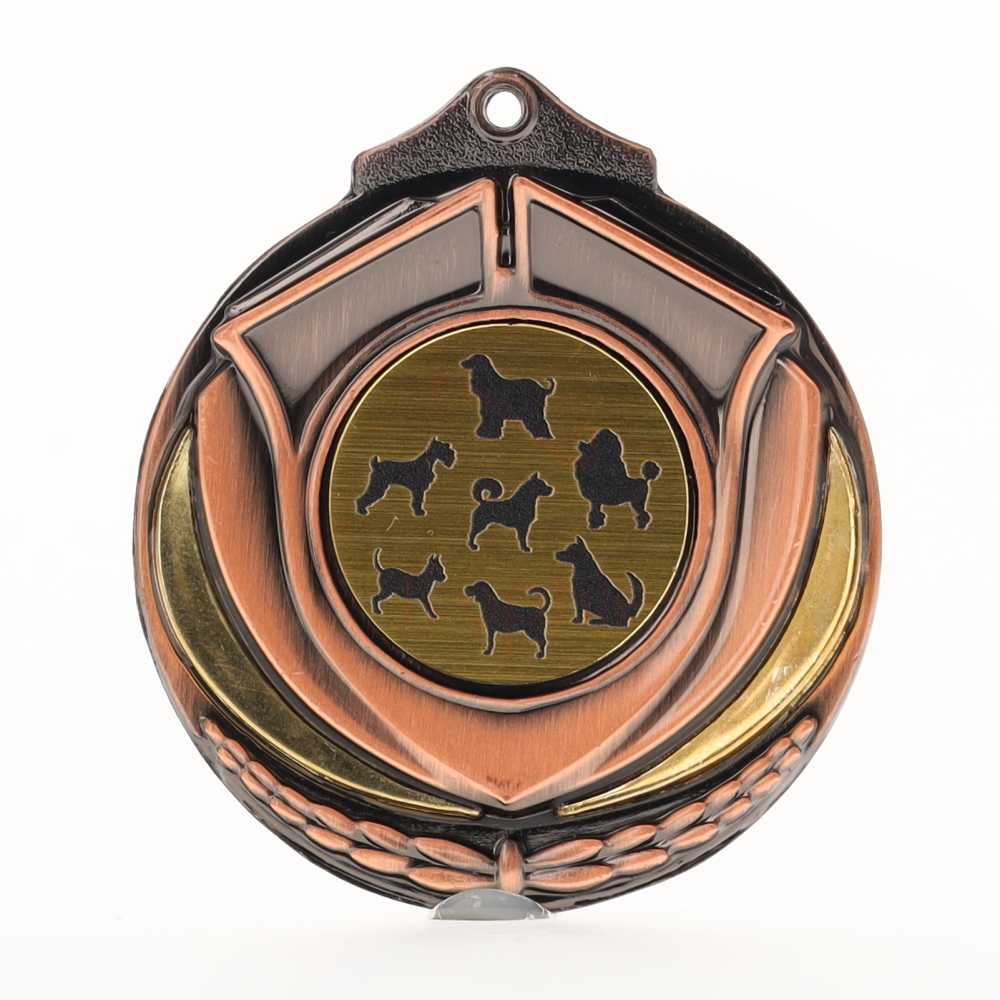 Two Tone Bronze Medal 50mm - Dogs