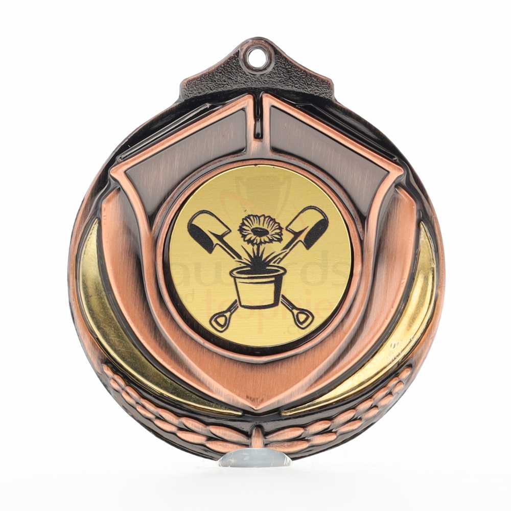 Two Tone Bronze Medal 50mm - Gardening