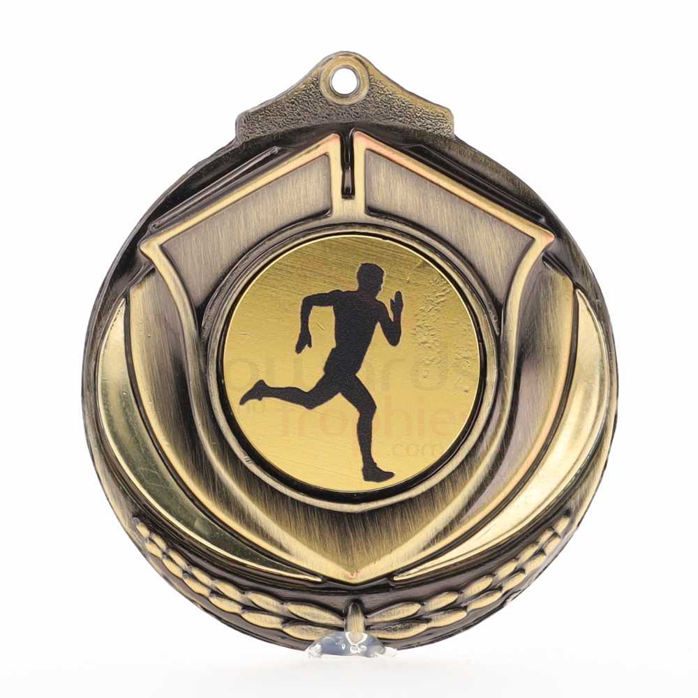 Two Tone Gold Medal 50mm - Male Runner