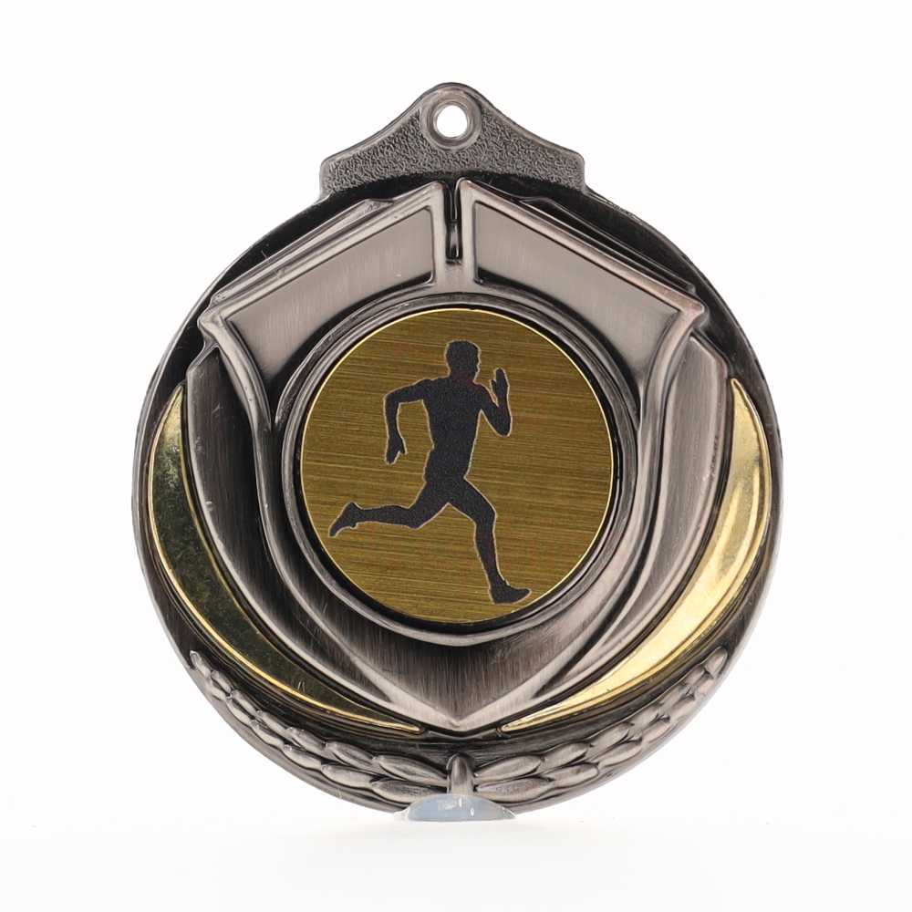 Two Tone Silver Medal 50mm - Male Runner