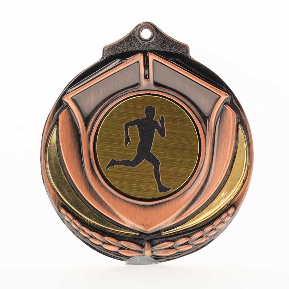 Two Tone Bronze Medal 50mm - Male Runner