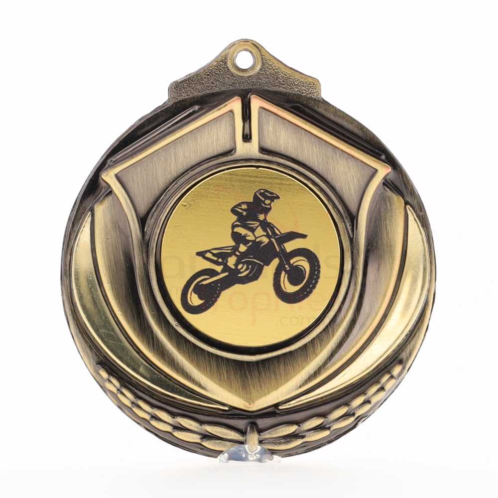 Two Tone Gold Medal 50mm - Motocross