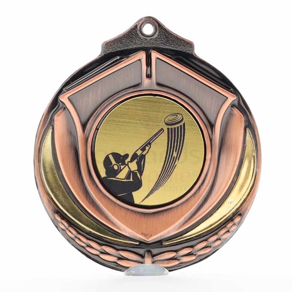 Two Tone Bronze Medal 50mm - Trap Shooting