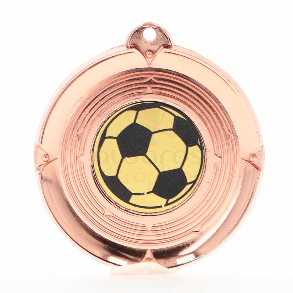 Deluxe Soccer Medal 50mm Bronze