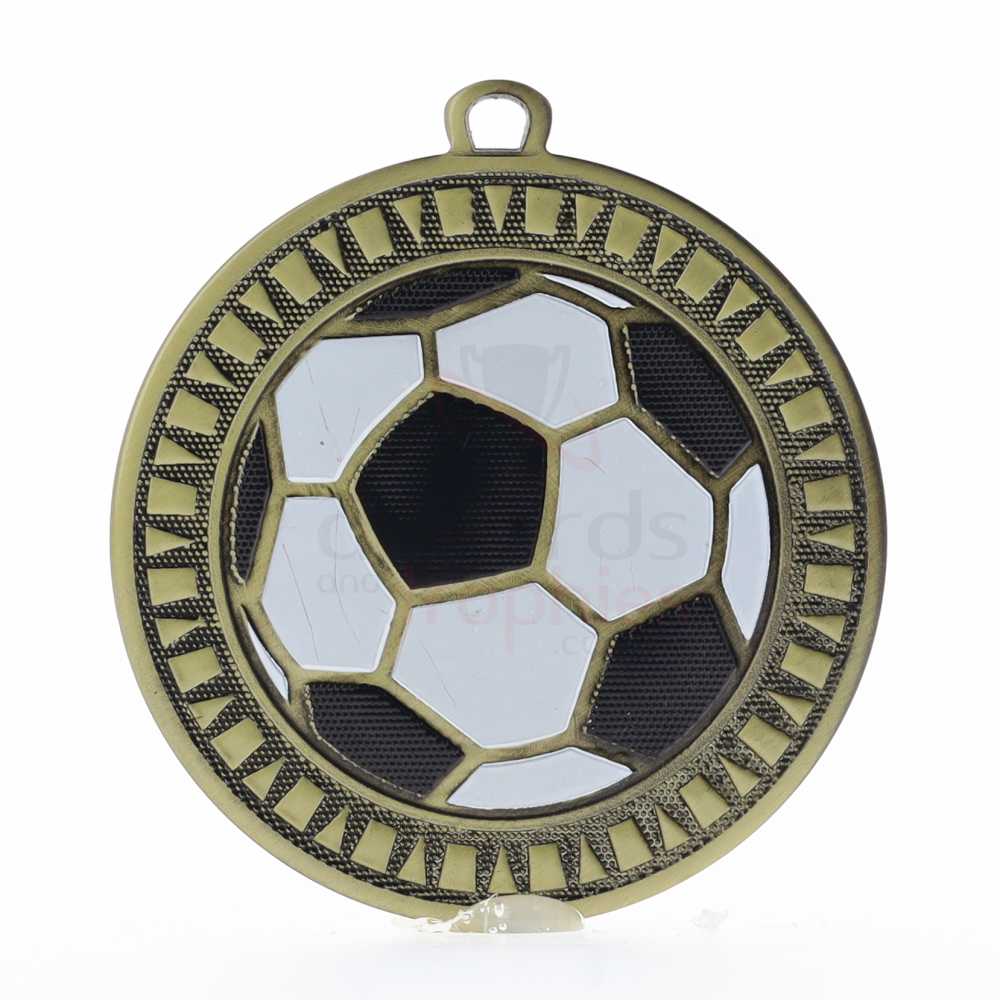 Spark Football Medal 55mm - Antique Gold