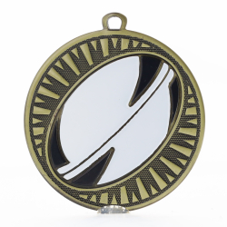 Spark Rugby Medal 55mm - Antique Gold