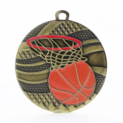 Mosaic Medal 50mm Gold - Basketball