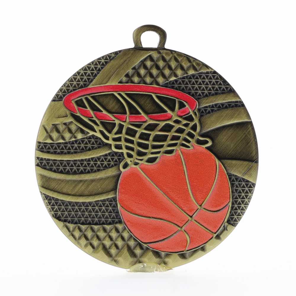 Mosaic Medal 50mm Gold - Basketball