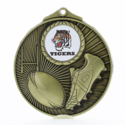 Summit Insert Rugby Medal 70mm - Gold