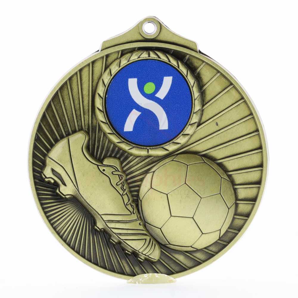 Summit Insert Soccer Medal 70mm - Gold