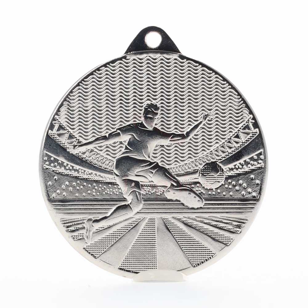 Garland Soccer Medal 50mm - Silver