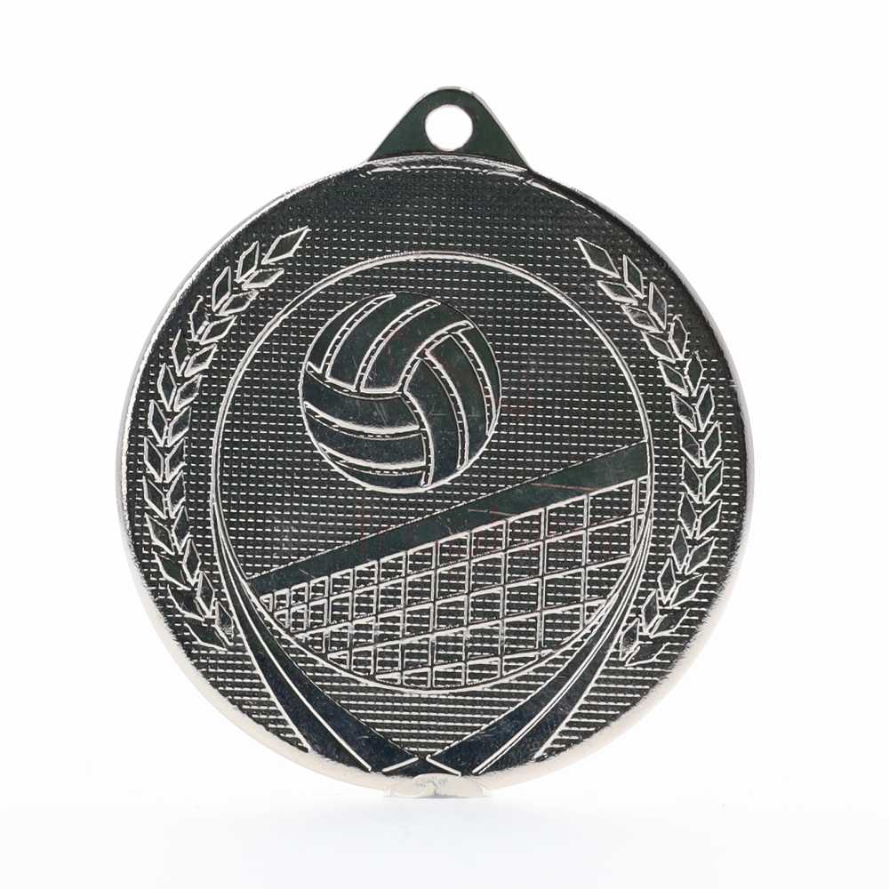 Garland Volleyball Medal 50mm - Silver