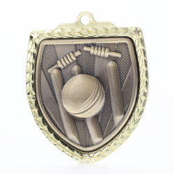 Cricket Shield Medal 80mm - Gold 