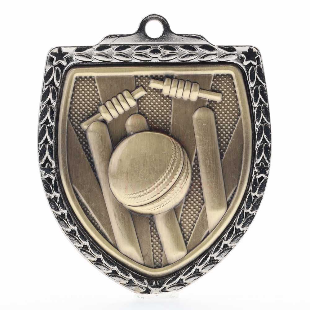 Cricket Shield Medal 80mm - Silver 