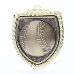 Baseball Shield Medal 80mm - Gold 