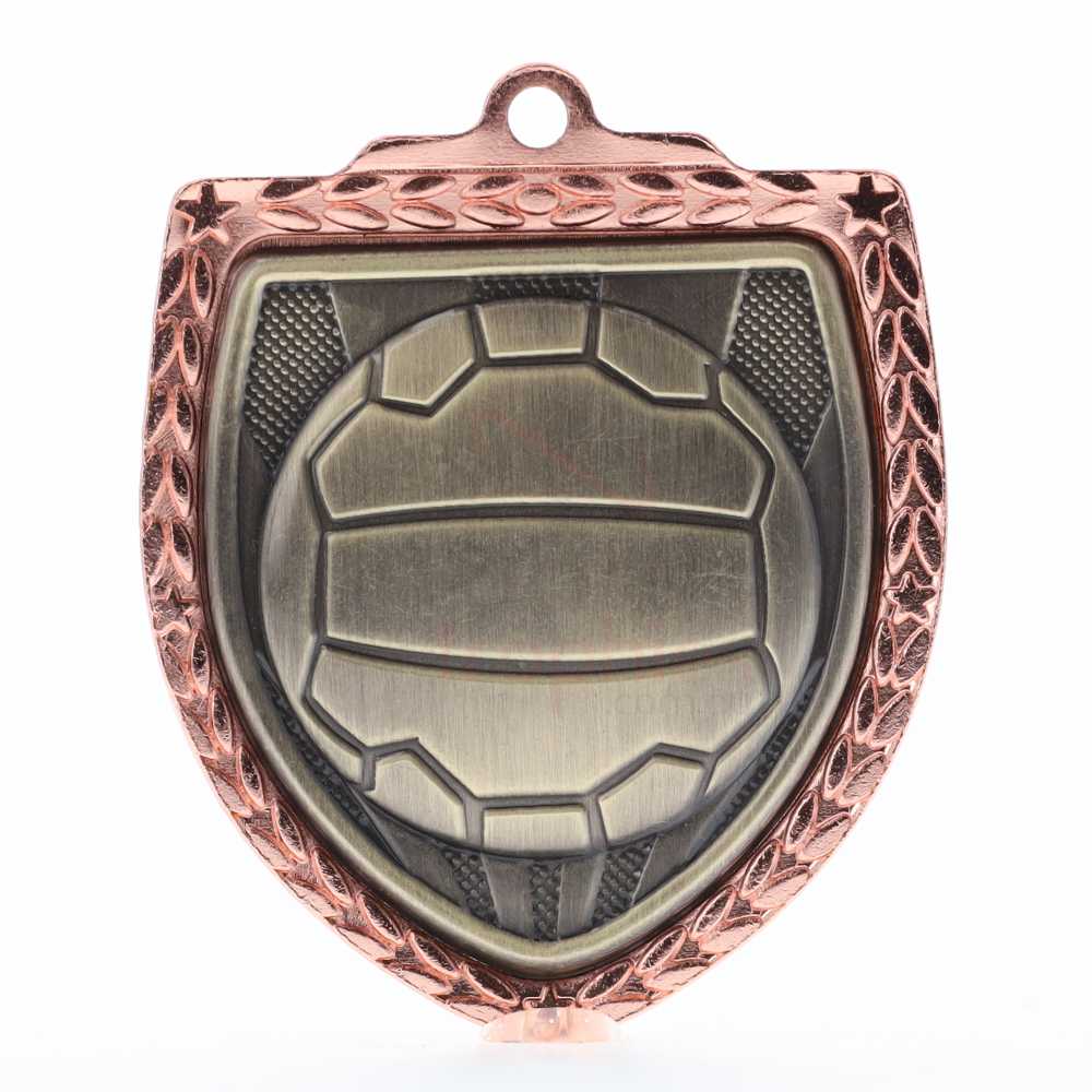 Netball Shield Medal 80mm - Bronze