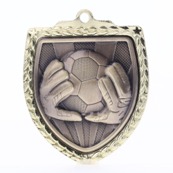 Soccer Goalkeeper Shield Medal 80mm - Gold 