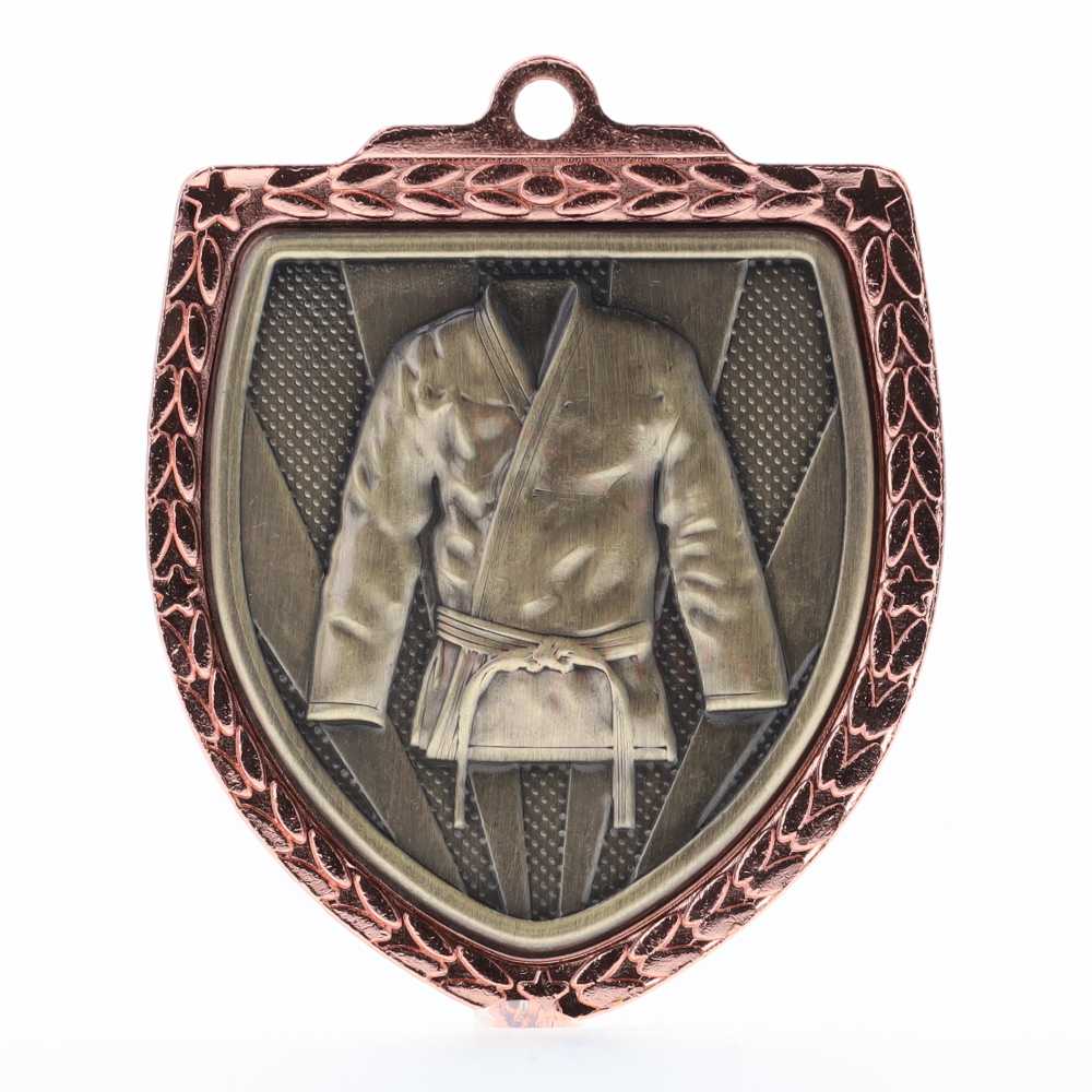 Martial Arts Shield Medal 80mm - Bronze