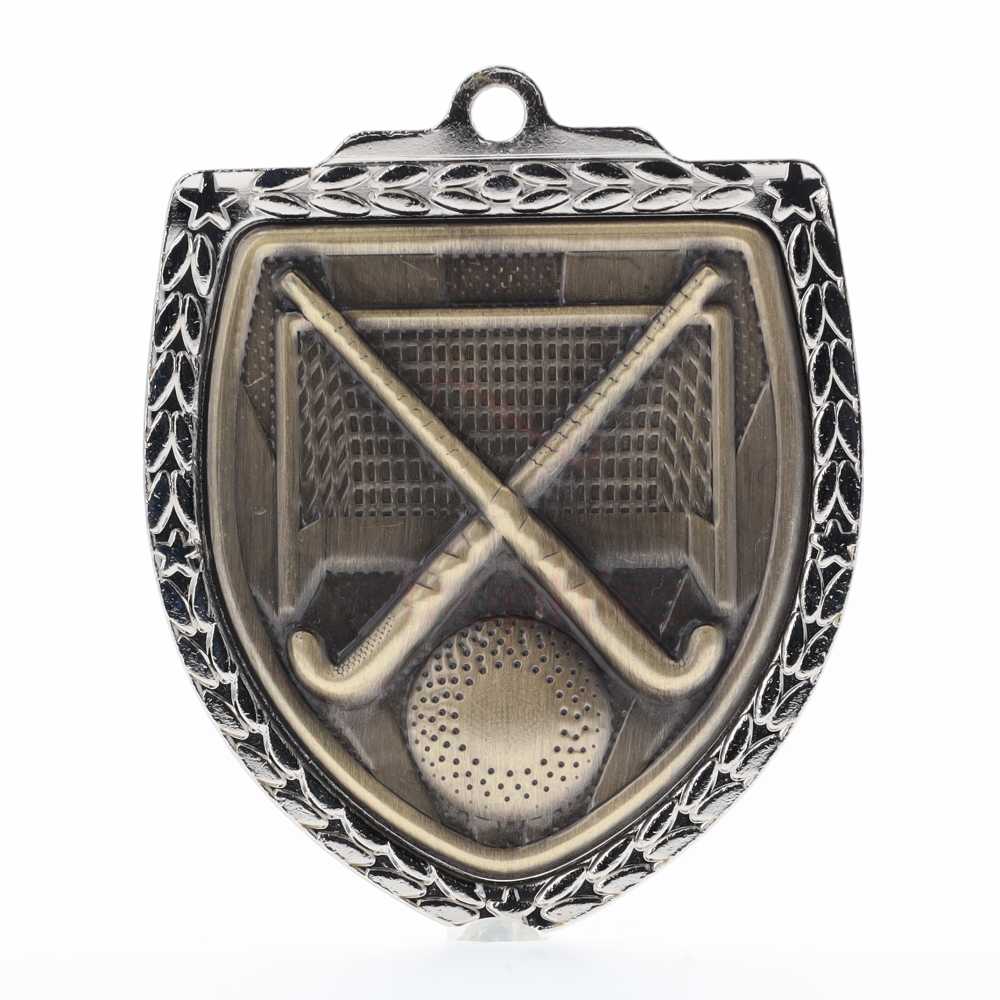 Hockey Shield Medal 80mm - Silver 