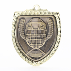 Ice Hockey Shield Medal 80mm - Gold 