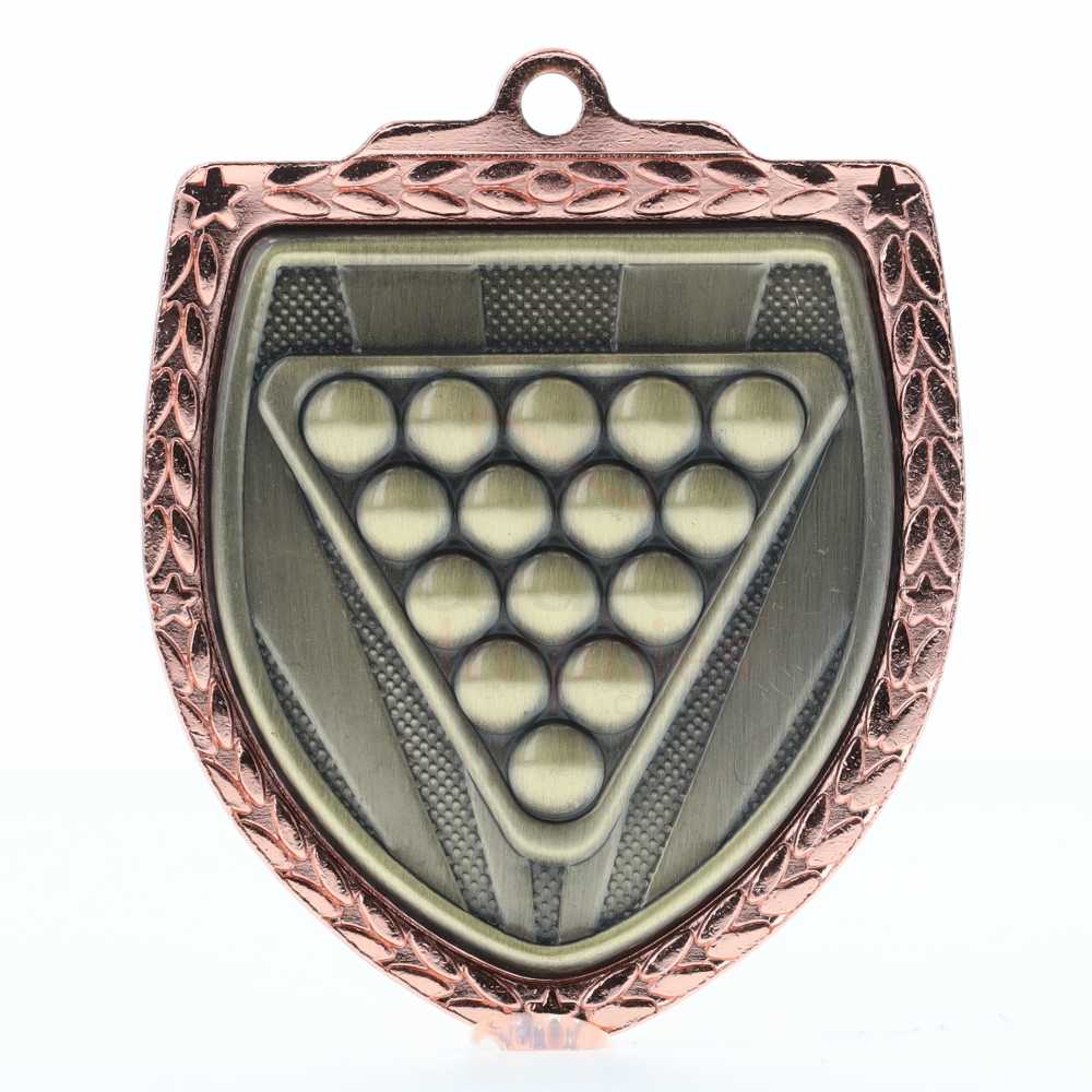 Billiards Shield Medal 80mm - Bronze