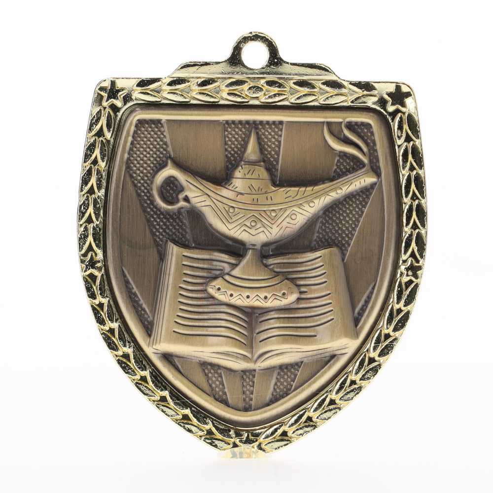 Knowledge Shield Medal 80mm - Gold 