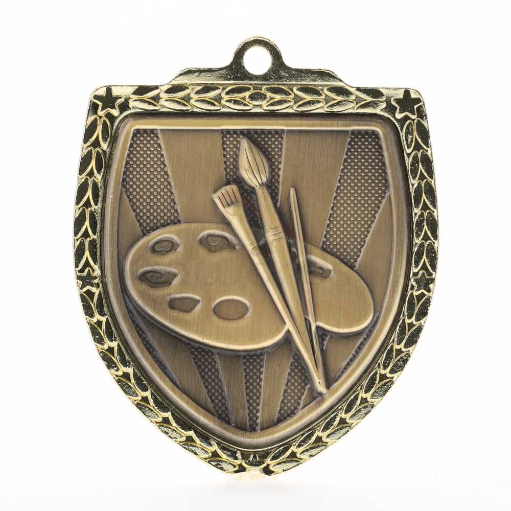 Art Shield Medal 80mm - Gold 