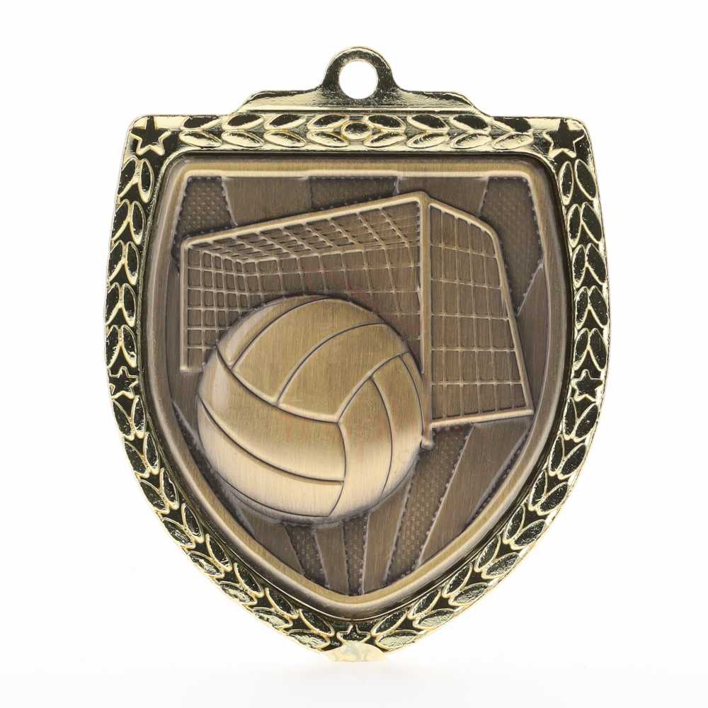 Waterpolo Shield Medal 80mm - Gold 