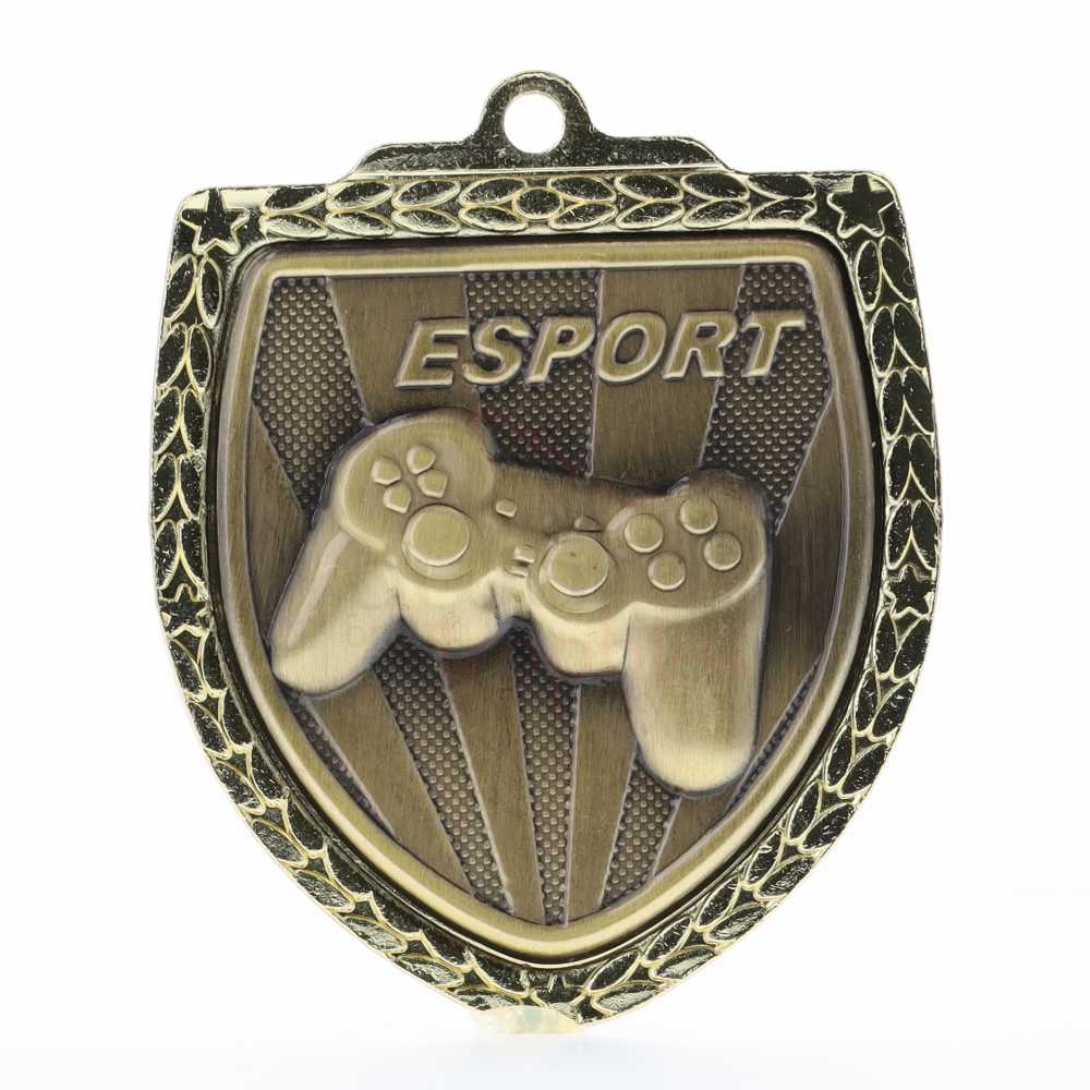 ESports Shield Medal 80mm - Gold 